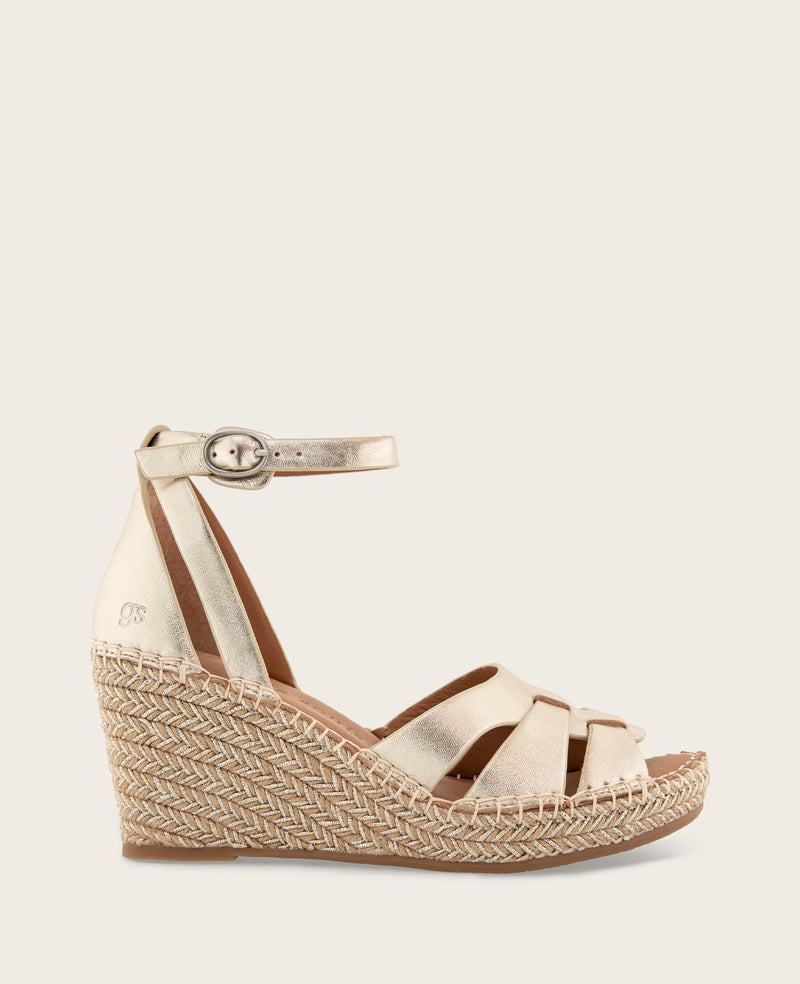 Kenneth Cole - GENTLE SOULS - Coolie Metallic Espadrille Wedge WOMENS SANDAL for Women