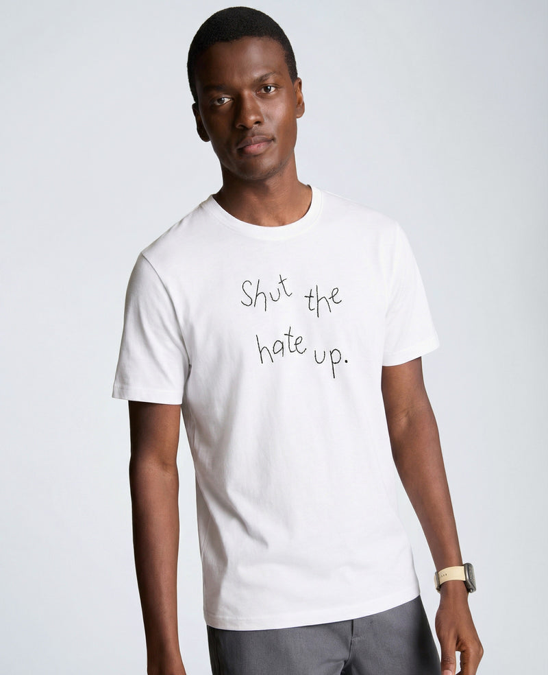 Kenneth Cole - Lingua Franca Shut The Hate Up Unisex Tee Men's Apparel for Unisex