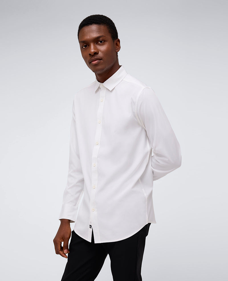 Kenneth Cole | Performance Slim Fit Button Down Shirt in White Kenneth Cole | Performance Slim Fit Button Down Shirt in White