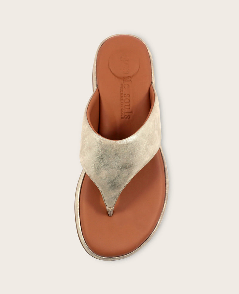 Kenneth Cole - GENTLE SOULS - Daya Metallic Thong Sandal WOMENS SANDAL for Women