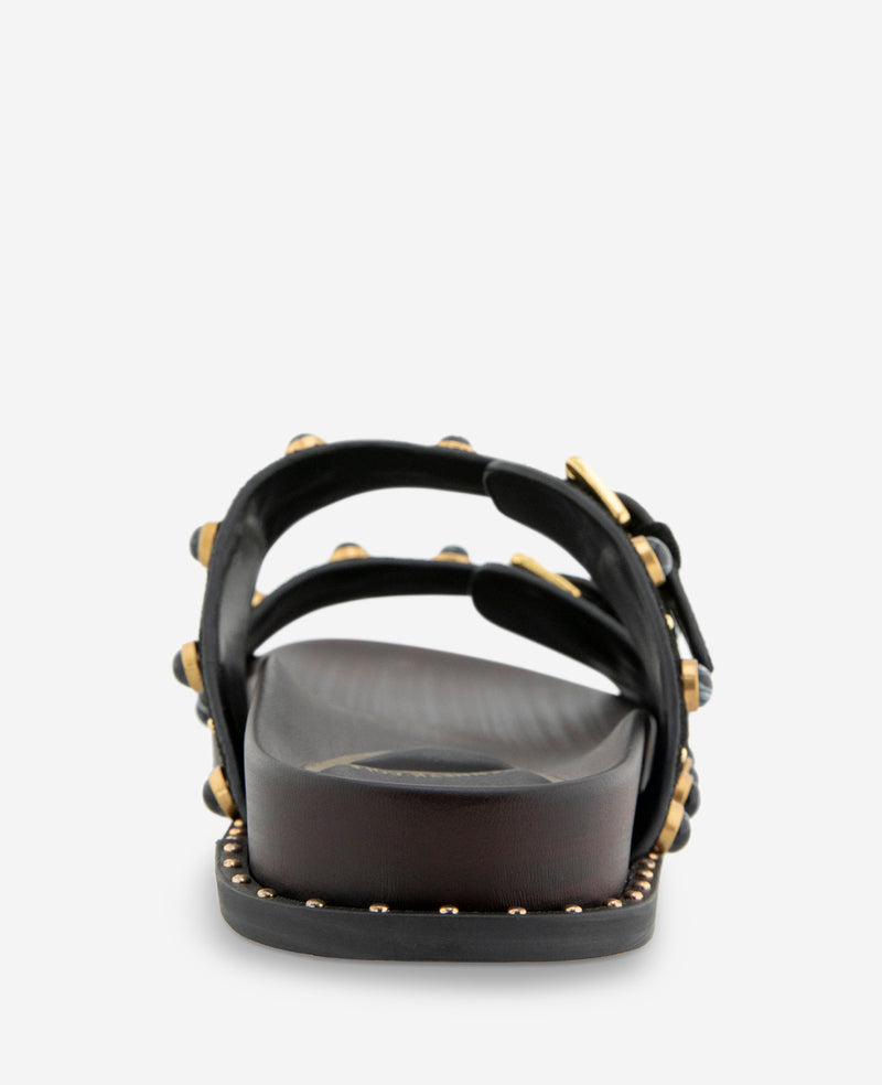 Kenneth Cole - Deardra Leather Double Buckle Band Slide WOMENS SANDAL for Women