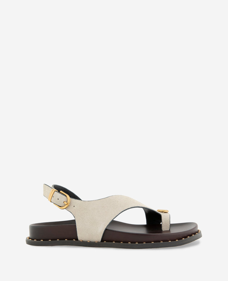 Kenneth Cole - Dixon Suede Toe Ring Buckle Sandal WOMENS SANDAL for Women