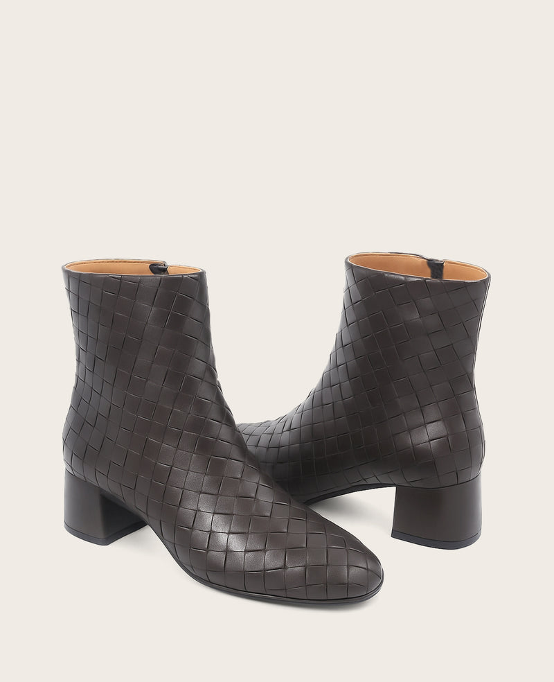 Kenneth Cole - GENTLE SOULS - Elodie Leather Woven Side Zip Boot WOMENS BOOT for Women