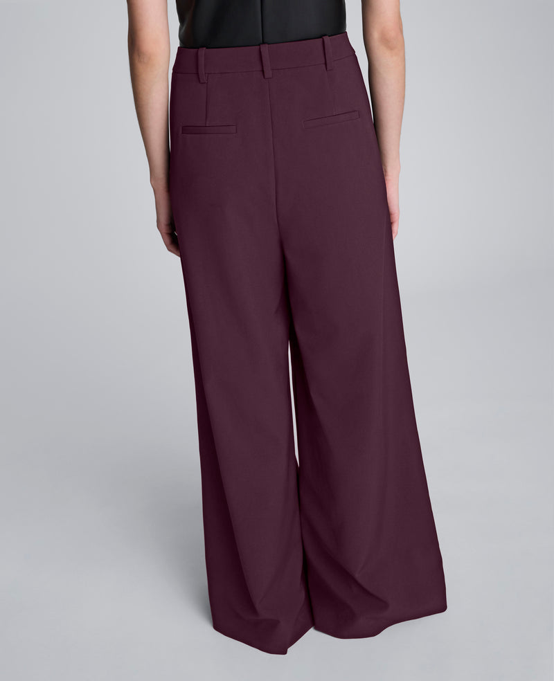 Kenneth Cole - Luxe Twill Wide Leg Inverted Pleat Front Pant WOMENS PANTS for Women