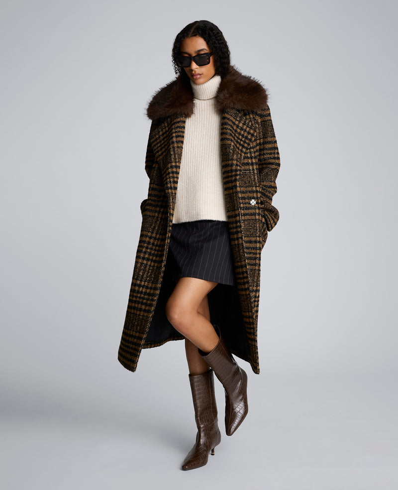 Kenneth Cole - Pinstripe Fly Front Mini Skirt WOMENS SKIRTS for Women