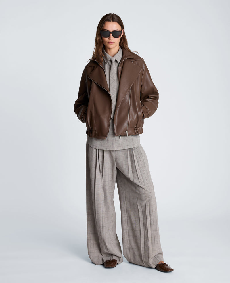 Kenneth Cole - Asymmetrical Zip Faux Leather Jacket WOMENS OUTERWEAR for Women