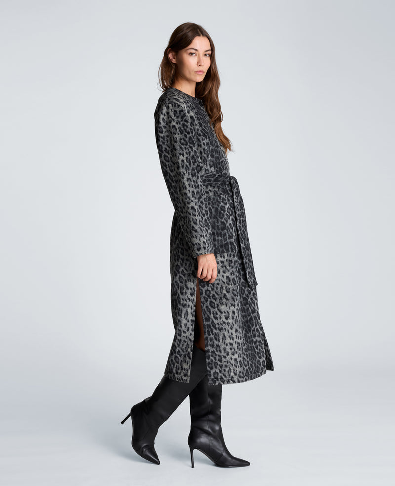 Kenneth Cole - Jewel Neck Long Wool Wrap Coat WOMENS OUTERWEAR for Women