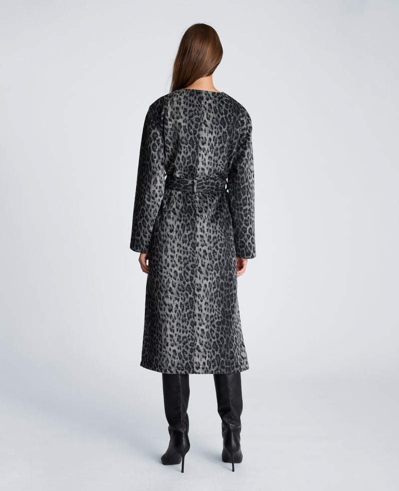 Kenneth Cole - Jewel Neck Long Wool Wrap Coat WOMENS OUTERWEAR for Women