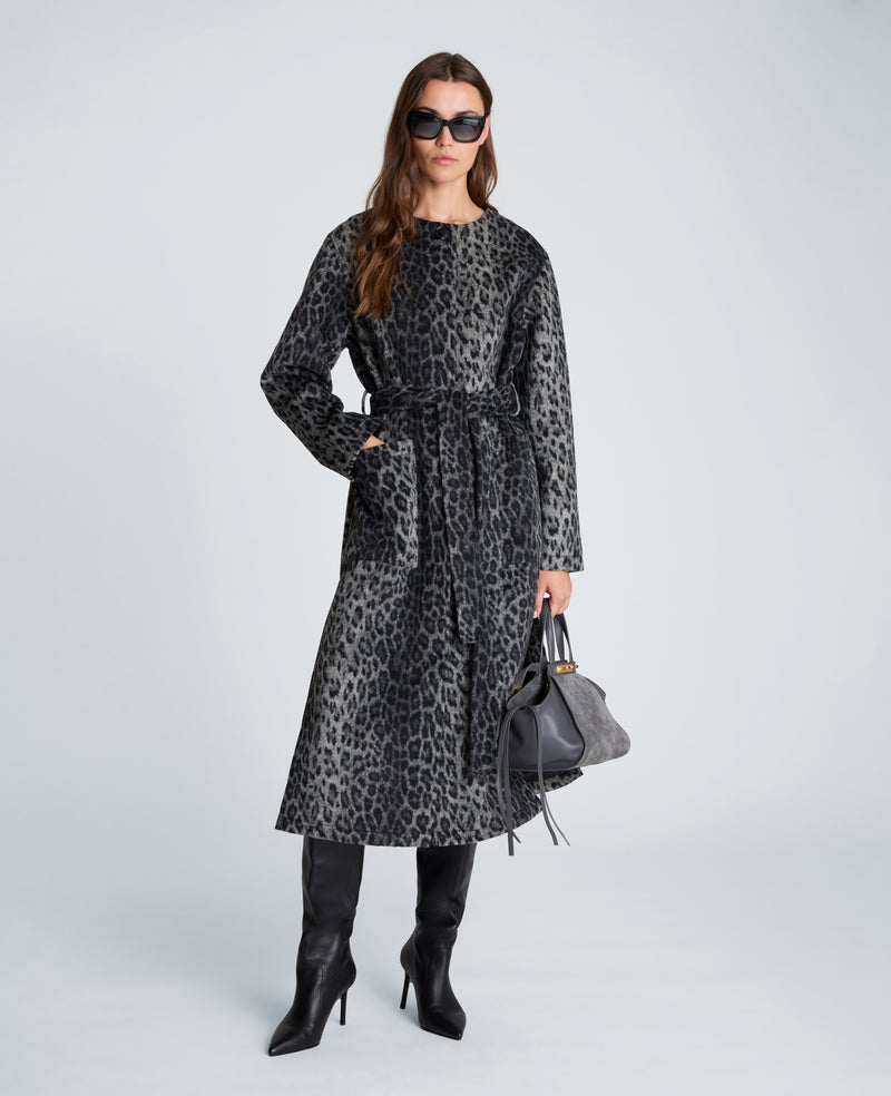 Kenneth Cole - Jewel Neck Long Wool Wrap Coat WOMENS OUTERWEAR for Women