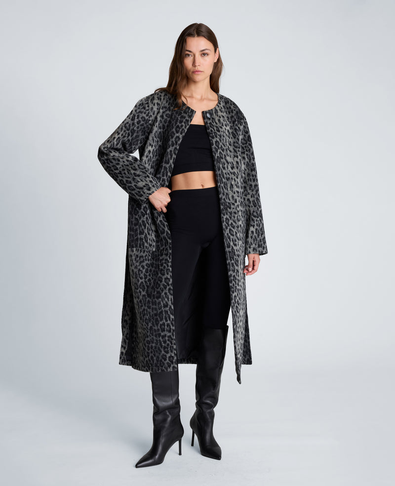 Kenneth Cole - Jewel Neck Long Wool Wrap Coat WOMENS OUTERWEAR for Women