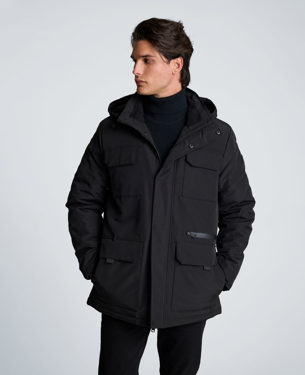 Kenneth Cole - Oxford Patch Pocket Parka MENS OUTERWEAR for Men 
