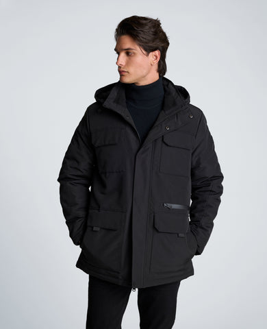 REACTION - Oxford Patch Pocket Parka for Men, Black | KC