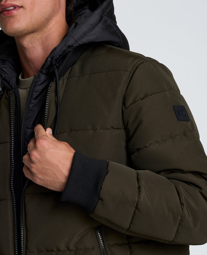 Kenneth Cole - Oxford Hood Bomber Jacket MENS OUTERWEAR for Men