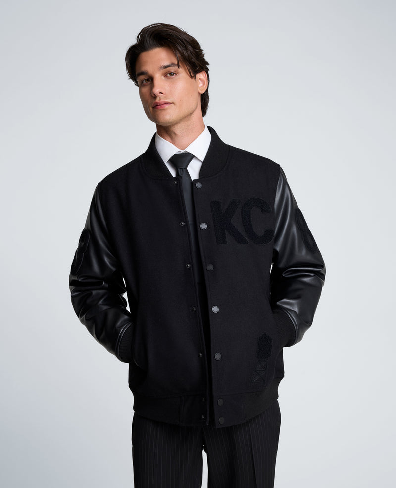 Kenneth Cole - Varsity Bomber MENS OUTERWEAR for Men