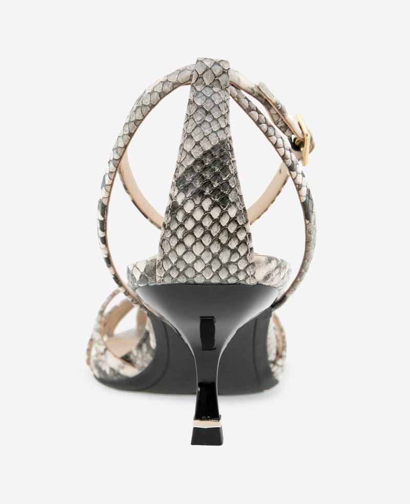 Kenneth Cole - Genevieve Embossed Cage Toe Ankle Strap Heel WOMENS HEELS for Women