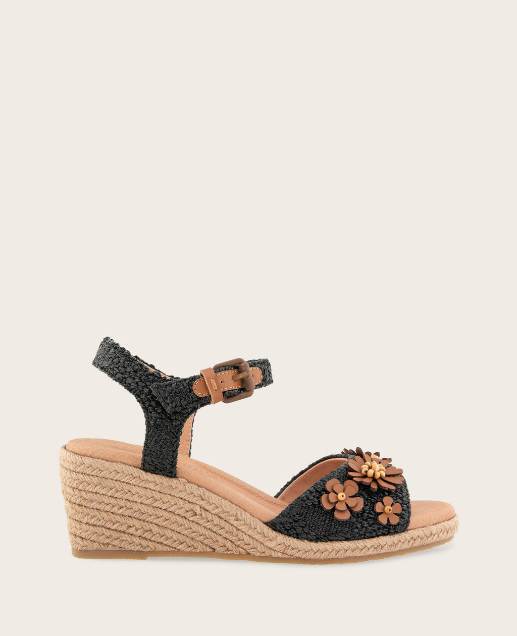 Kenneth Cole - GENTLE SOULS - Gibson Raffia Floral Ankle Strap Wedge Sandal WOMENS SANDAL for Women 