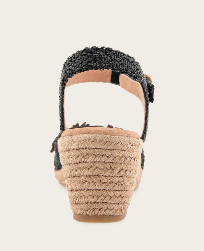 Kenneth Cole - GENTLE SOULS - Gibson Raffia Floral Ankle Strap Wedge Sandal WOMENS SANDAL for Women