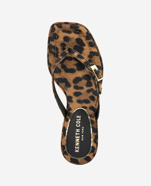 Shop Gillie Leopard Print Kitten Heel Sandal | Kenneth Cole