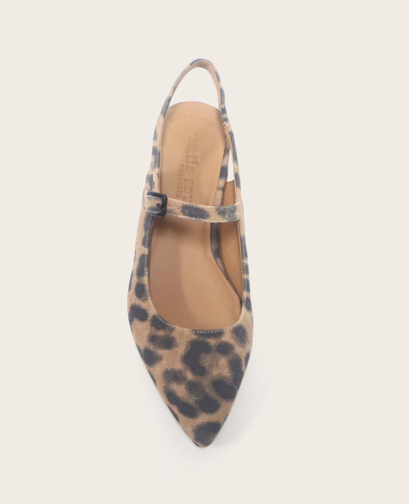 Kenneth Cole - GENTLE SOULS - Gladys Leopard Suede Ankle Strap Slingback WOMENS HEELS for Women