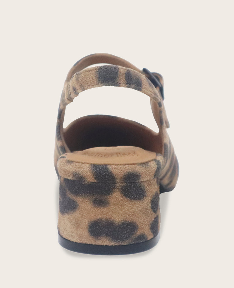 Kenneth Cole - GENTLE SOULS - Gladys Leopard Suede Ankle Strap Slingback WOMENS HEELS for Women