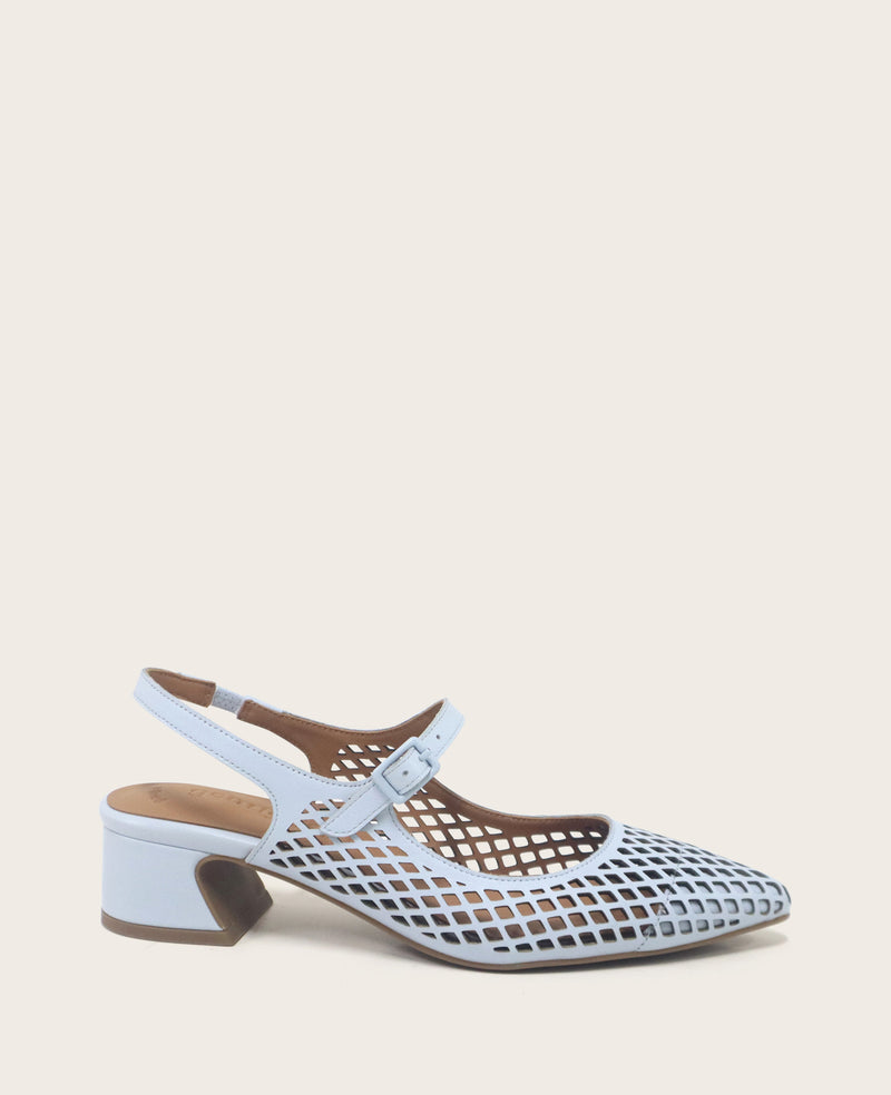 Kenneth Cole - GENTLE SOULS - Gladys Leather Perforated Slingback Heel WOMENS HEELS for Women