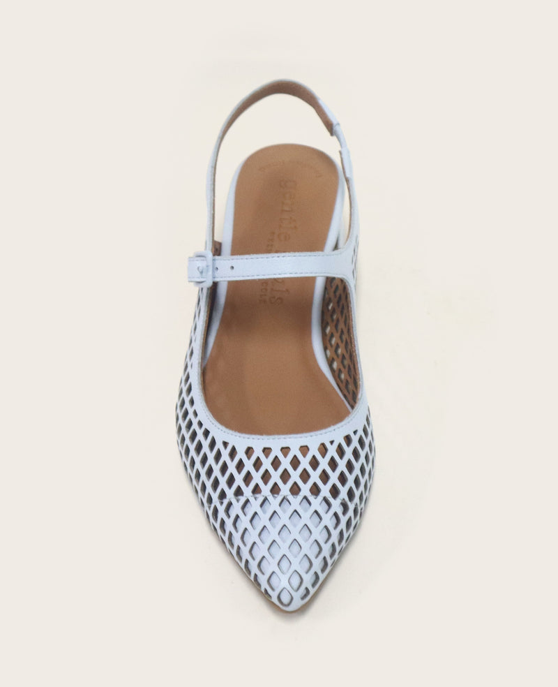 Kenneth Cole - GENTLE SOULS - Gladys Leather Perforated Slingback Heel WOMENS HEELS for Women