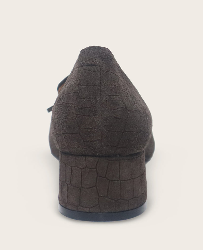 Kenneth Cole - GENTLE SOULS - Glova Embossed Suede Tassel Heel WOMENS HEELS for Women