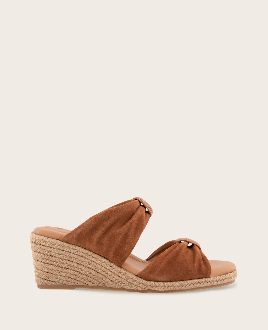 Kenneth Cole - GENTLE SOULS - Gracious Suede Rouched Espadrille Wedge WOMENS SANDAL for Women 