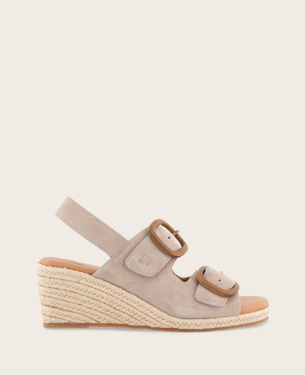 Kenneth Cole - GENTLE SOULS - Greca Suede Two Band Buckle Wedge WOMENS SANDAL for Women 