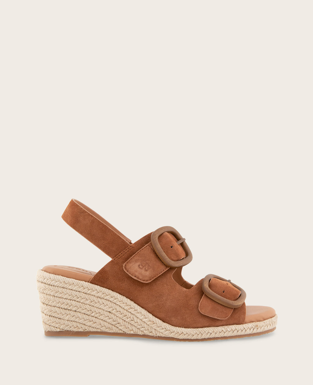 Kenneth Cole - GENTLE SOULS - Greca Suede Two Band Buckle Wedge WOMENS SANDAL for Women 