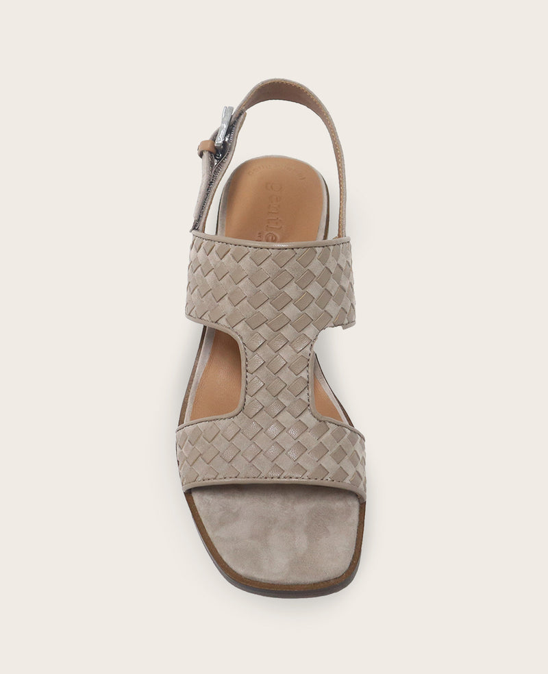 Kenneth Cole - GENTLE SOULS - Manda Woven Leather Heel Sandal WOMENS SANDAL for Women