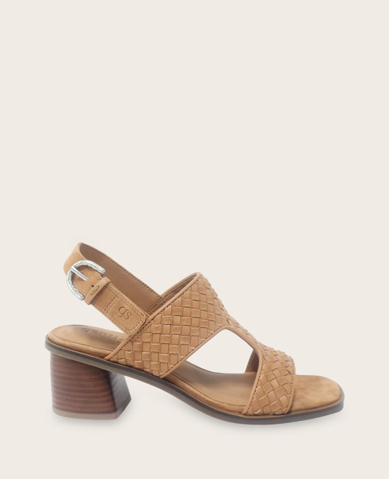 Kenneth Cole - GENTLE SOULS - Manda Woven Leather Heel Sandal WOMENS SANDAL for Women