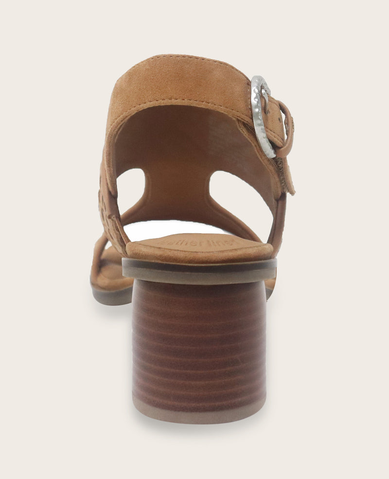 Kenneth Cole - GENTLE SOULS - Manda Woven Leather Heel Sandal WOMENS SANDAL for Women