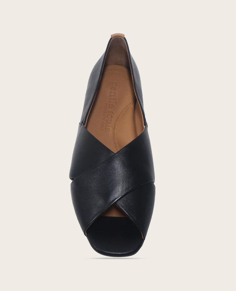 Kenneth Cole - GENTLE SOULS - Whoebe Leather Criss-Cross Open Toe Flat WOMENS FLAT for Women