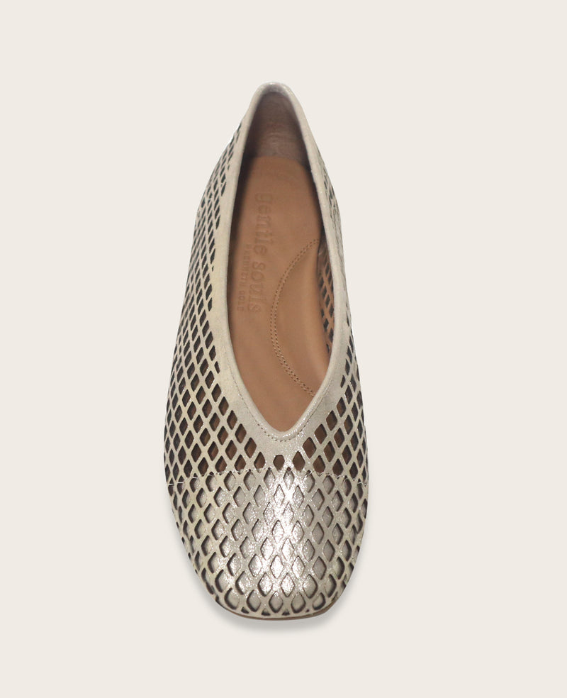 Kenneth Cole - GENTLE SOULS - Willow Perforated Leather Ballet Flat WOMENS FLAT for Women