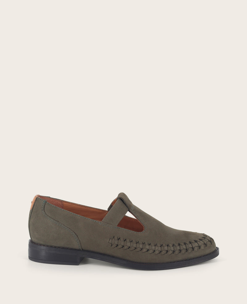 Kenneth Cole - GENTLE SOULS - Argyle Nubuck T-Strap Loafer WOMENS FLAT for Women