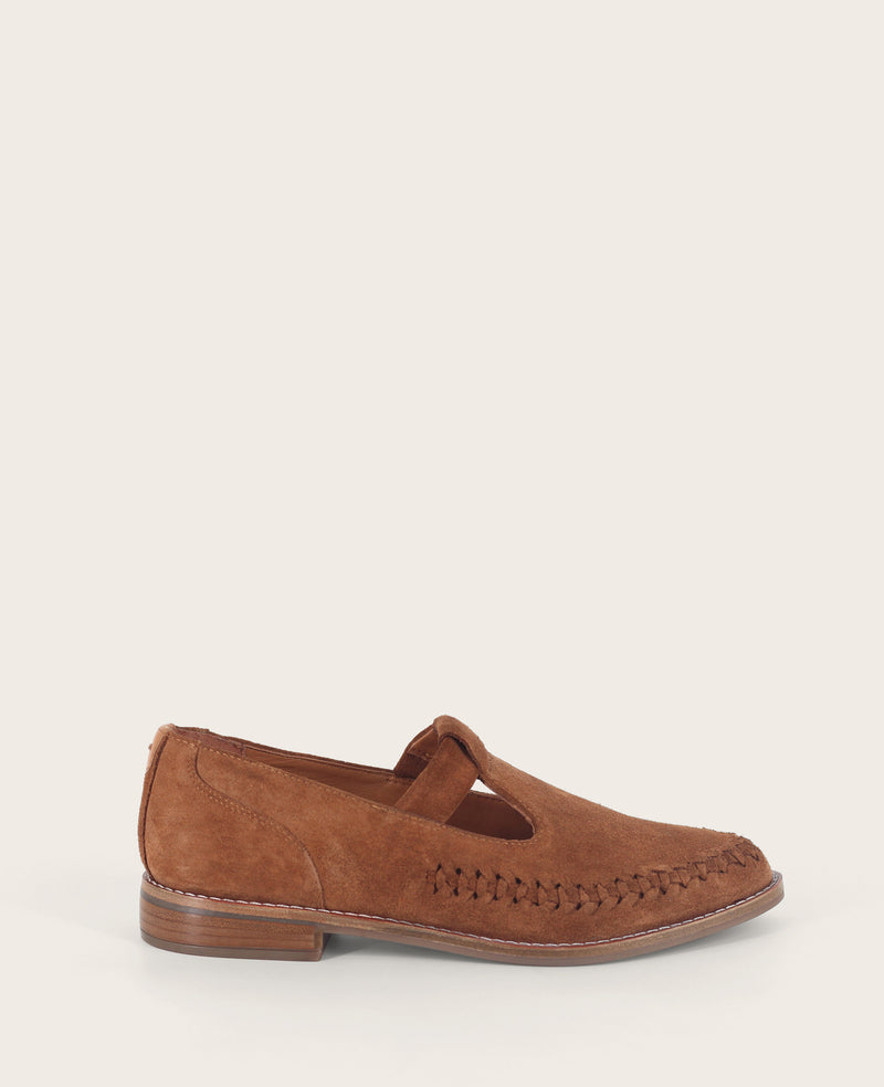 Kenneth Cole - GENTLE SOULS - Argyle Suede T-Strap Loafer WOMENS FLAT for Women