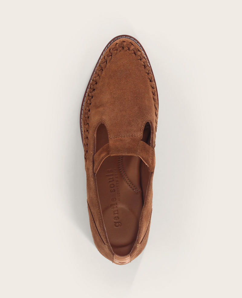 Kenneth Cole - GENTLE SOULS - Argyle Suede T-Strap Loafer WOMENS FLAT for Women