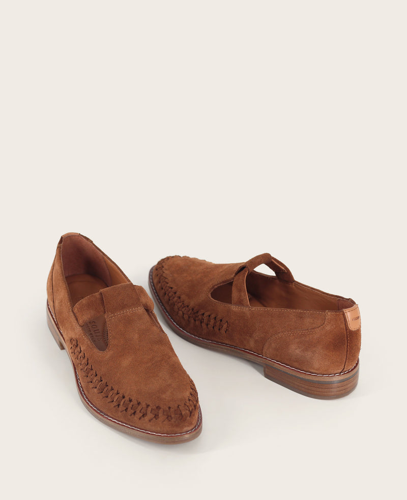 Kenneth Cole - GENTLE SOULS - Argyle Suede T-Strap Loafer WOMENS FLAT for Women
