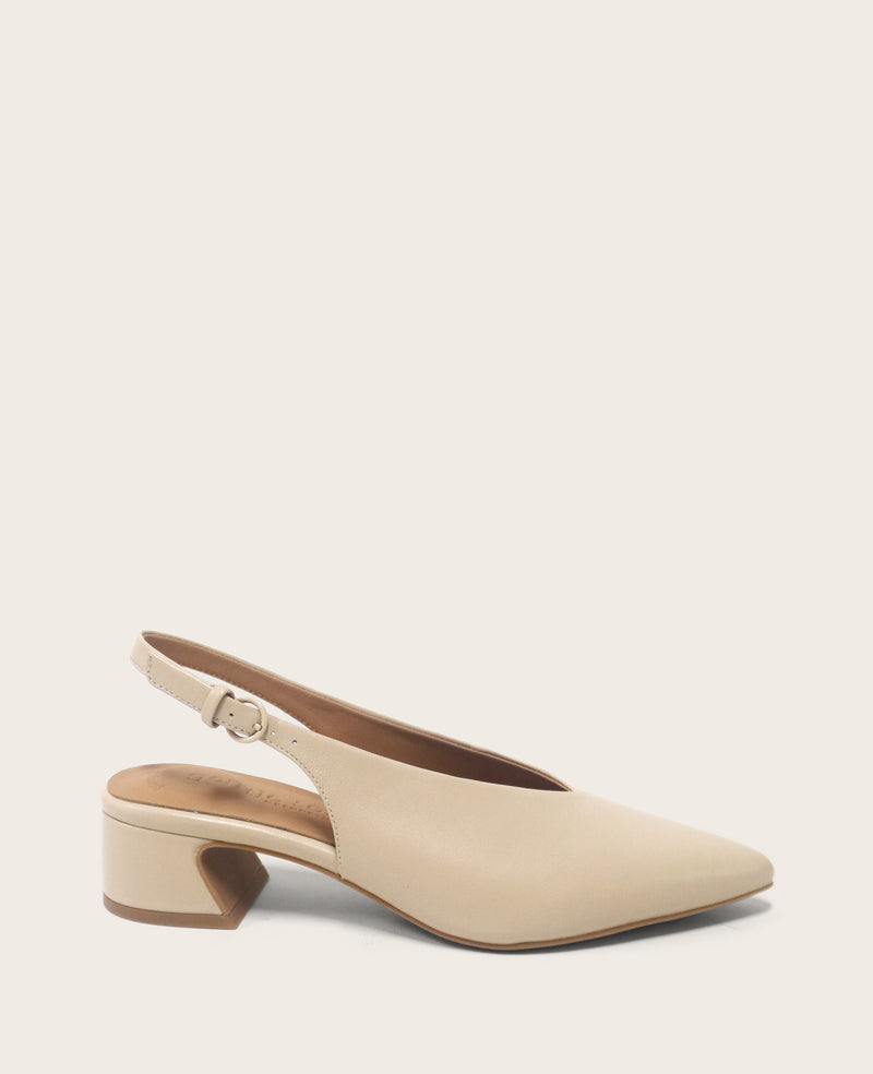 Kenneth Cole - GENTLE SOULS - GINETTE Sand Leather Slingback WOMENS HEELS for Women