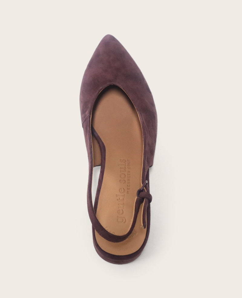 Kenneth Cole - GENTLE SOULS - Ginette Suede Slingback Heel WOMENS HEELS for Women