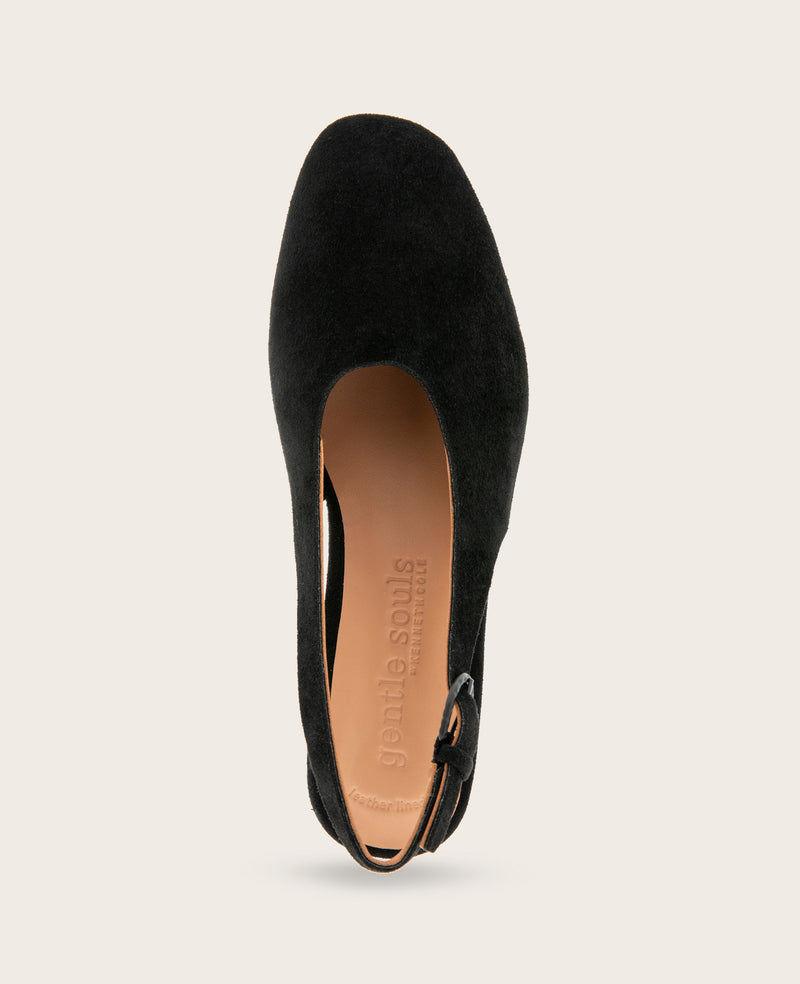 Kenneth Cole - GENTLE SOULS - Kellis Stretch Suede Slingback Heel WOMENS HEELS for Women