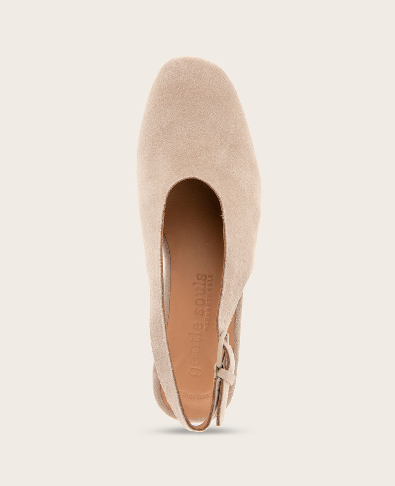 Kenneth Cole - GENTLE SOULS - Kellis Stretch Suede Slingback Heel WOMENS HEELS for Women