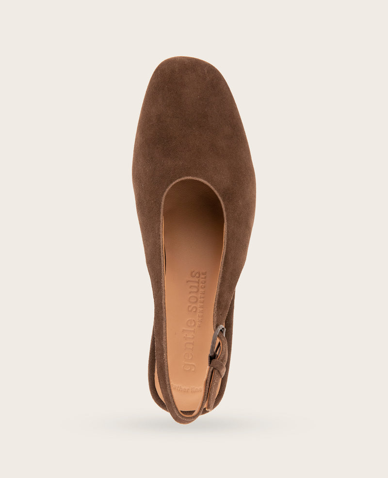 Kenneth Cole - GENTLE SOULS - Kellis Stretch Suede Slingback Heel WOMENS HEELS for Women
