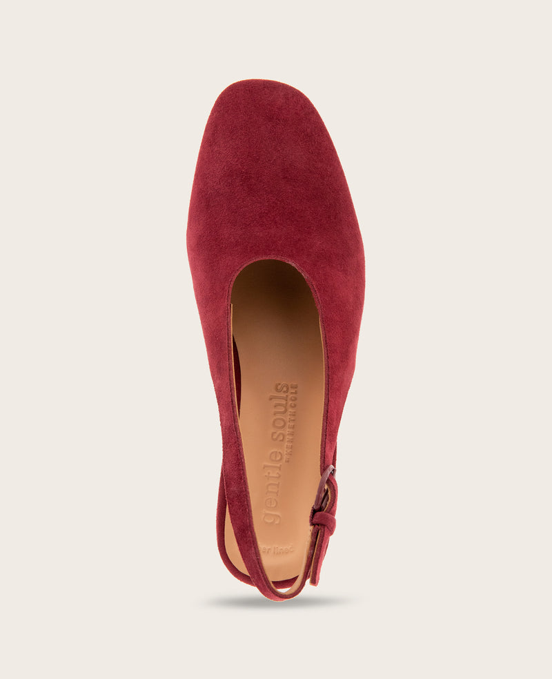 Kenneth Cole - GENTLE SOULS - Kellis Stretch Suede Slingback Heel WOMENS HEELS for Women
