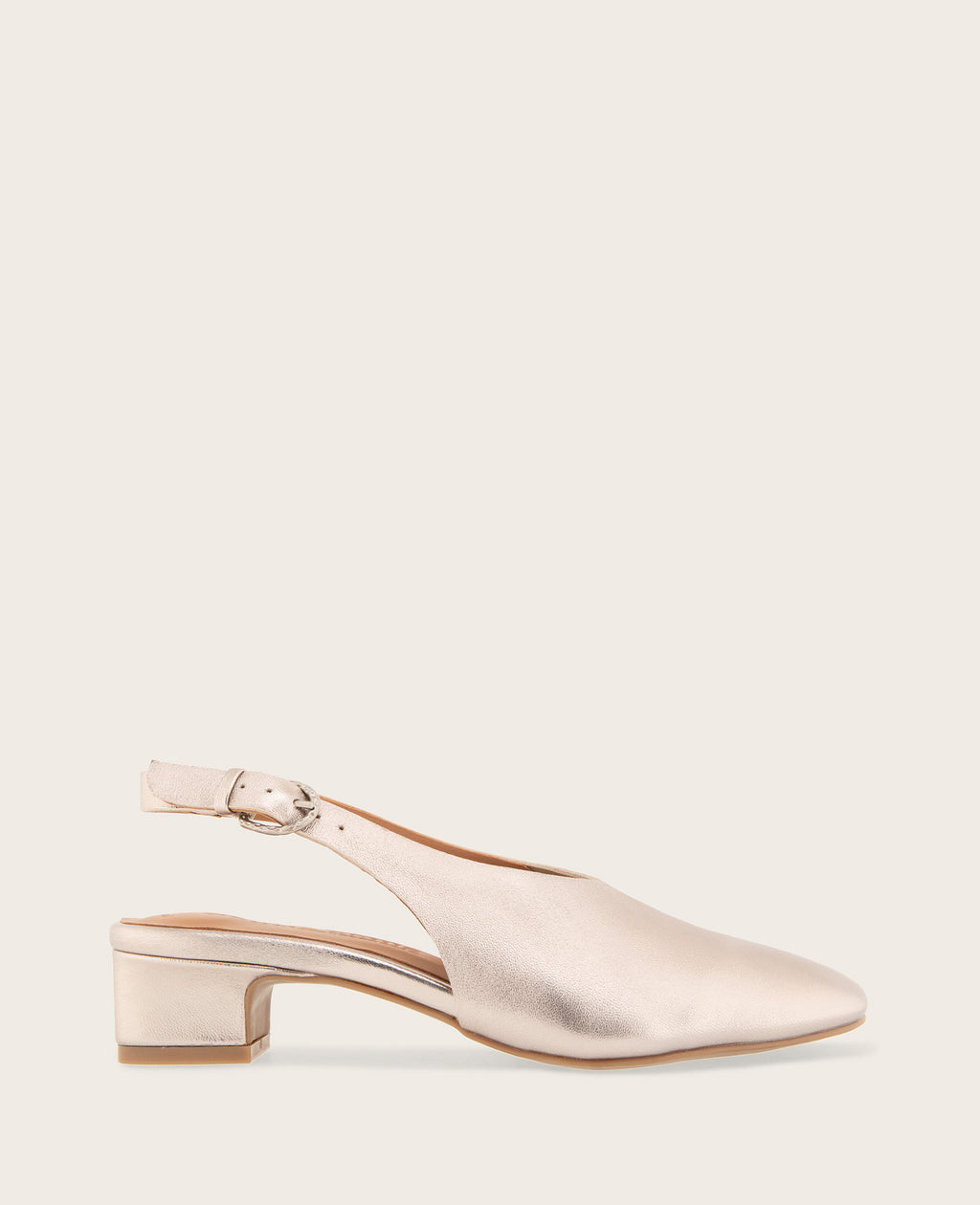 Kenneth Cole - GENTLE SOULS - Kellis Metallic Stretch Leather Slingback Heel WOMENS HEELS for Women 