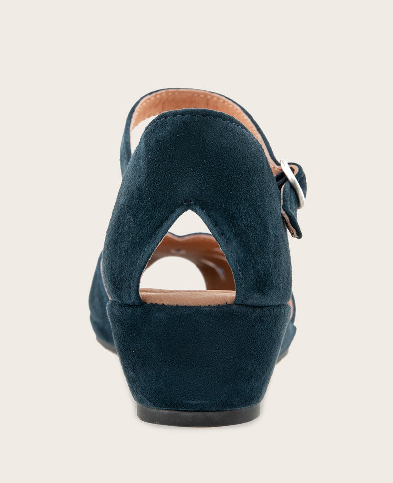 Kenneth Cole - GENTLE SOULS - Lily Moon Suede Ankle Strap Mini Wedge Sandal WOMENS SANDAL for Women
