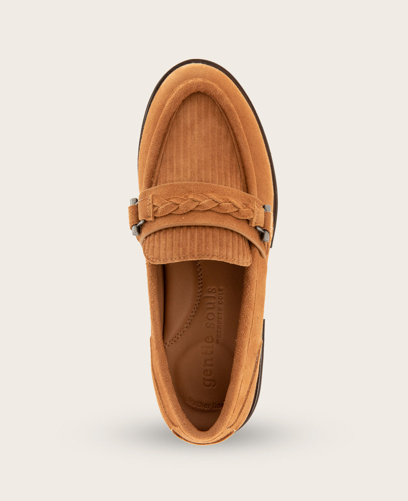 Kenneth Cole - GENTLE SOULS - Polly Bit Corduroy Suede Lug Sole Loafer WOMENS FLAT for Women