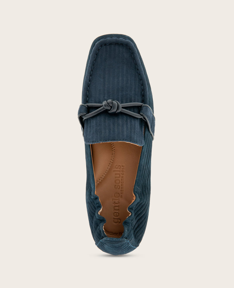 Kenneth Cole - GENTLE SOULS - Sophie Knot Ribbed Suede Loafer WOMENS FLAT for Women