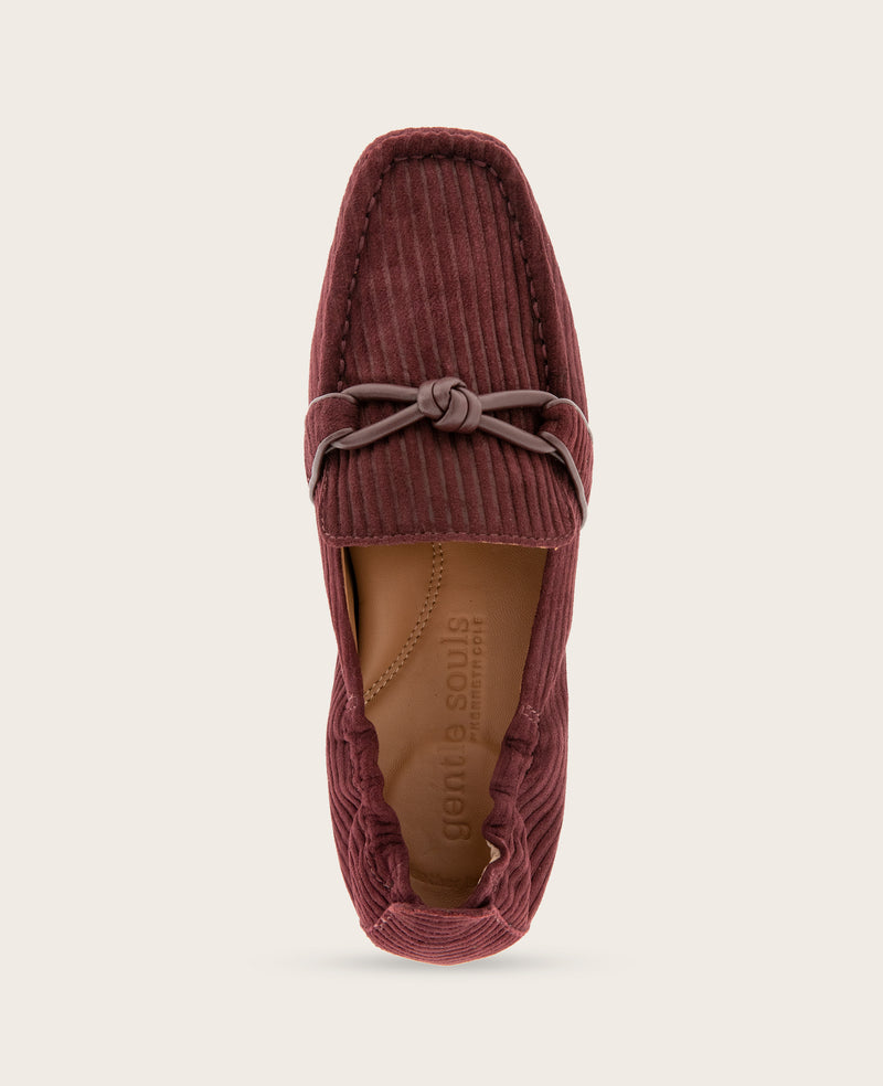 Kenneth Cole - GENTLE SOULS - Sophie Knot Ribbed Suede Loafer WOMENS FLAT for Women